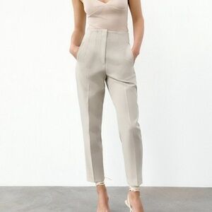 Zara Cream Cropped Women's Pants
